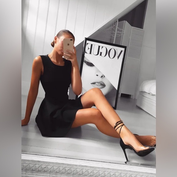 Need You Close Black Lace Backless Skater Dress - Picture 5 of 7